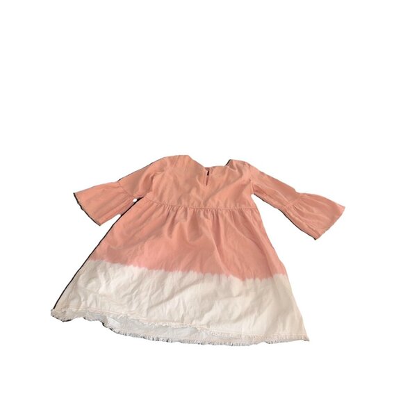 Anthropologie HOLDING HORSES Dress Size 14 Pnk Ombre Color Block 3/4 Bell Sleeve - Picture 4 of 4